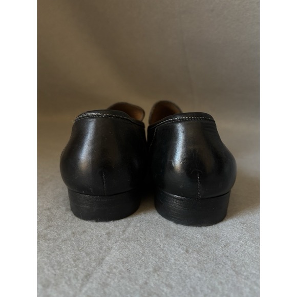 Santoni Ikangia‎ Men\'s Black Leather Slip On Penny Loafers Shoes 12 D Executive main image 8